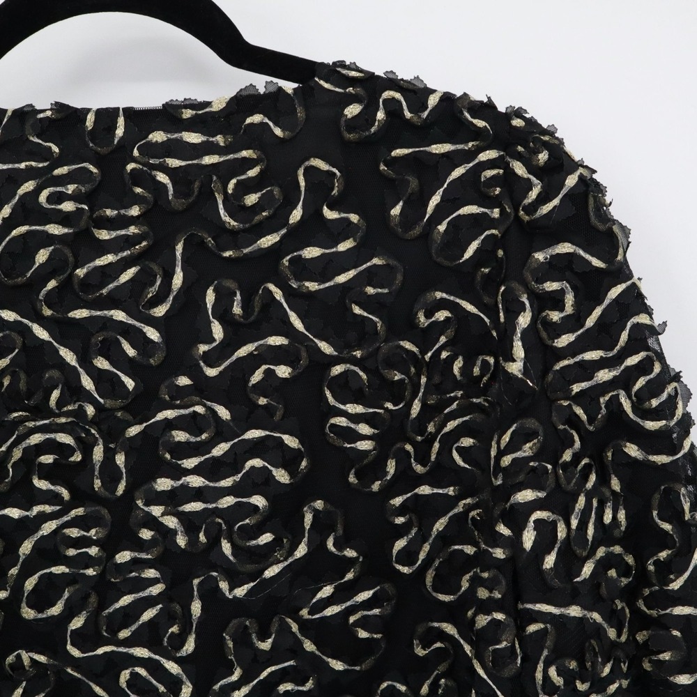 Tuckernuck Nightly Organza Easton Top Women S Black Glam Party Boho Flowy Airy - Picture 10 of 16